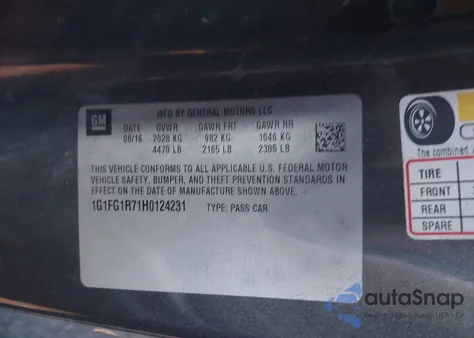 2017 Chevrolet Camaro 2Ss from USA, damaged, VIN 1G1FG1R71H0124231